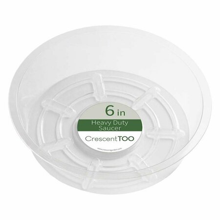 CRESCENT GARDEN 1.5 in. H X 6 in. D Plastic Plant Saucer Clear BVH060S00C
